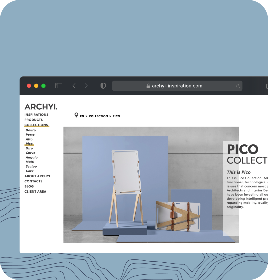 Luxury office supplies on a virtual display